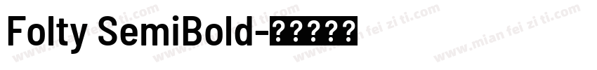 Folty SemiBold字体转换